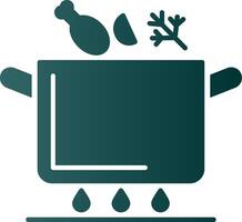 Soup Pot Glyph Gradient Icon vector