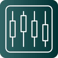 icono de gradiente de glifo de diagrama vector