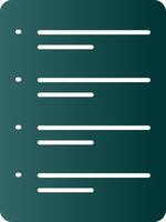 To Do List Glyph Gradient Icon vector