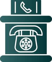 Telephone Booth Glyph Gradient Icon vector