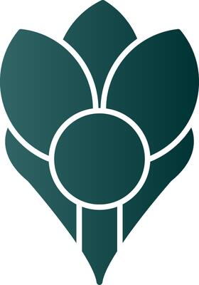 Crocus Glyph Gradient Icon