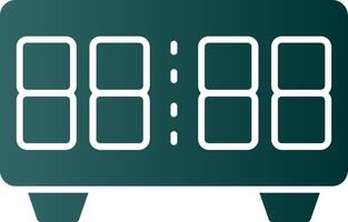 Digital Clock Glyph Gradient Icon vector