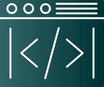 Coding Glyph Gradient Icon vector