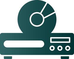 Dvd Player Glyph Gradient Icon vector