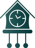 Cuckoo Clock Glyph Gradient Icon vector