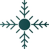 Snowflake Glyph Gradient Icon vector