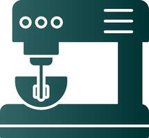 Electric Mixer Glyph Gradient Icon vector