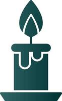 Burning Glyph Gradient Icon vector