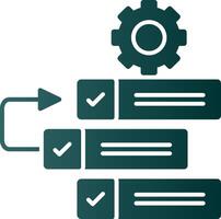 Backlog Glyph Gradient Icon vector