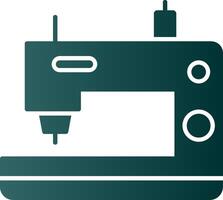 Sewing Machine Glyph Gradient Icon vector