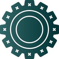 Cogwheel Glyph Gradient Icon vector