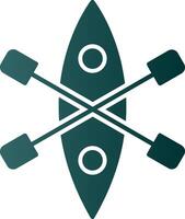 Kayak Glyph Gradient Icon vector