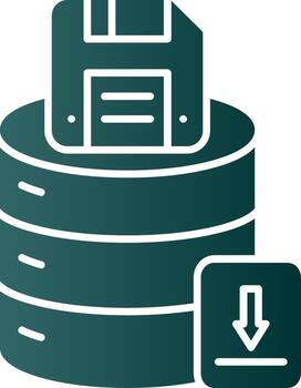 Save Data Glyph Gradient Icon vector
