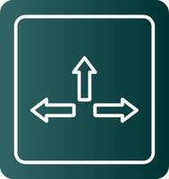Resize Glyph Gradient Icon vector