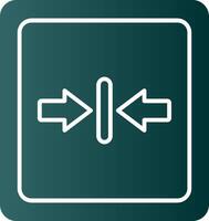 Minimize Glyph Gradient Icon vector