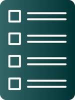 Task List Glyph Gradient Icon vector