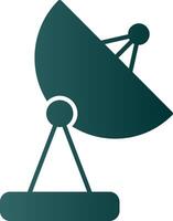 Satellite Dish Glyph Gradient Icon vector