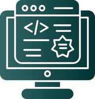 Pop Up Glyph Gradient Icon vector