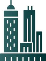 Skyscrapers Glyph Gradient Icon vector