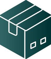 Delivery Box Glyph Gradient Icon vector