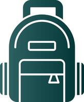 Backpack Glyph Gradient Icon vector