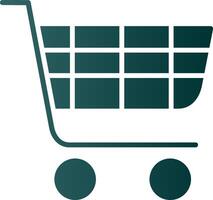 Shopping Basket Glyph Gradient Icon vector