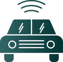 Autonomous Car Glyph Gradient Icon vector