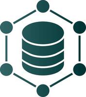 Blockchain Glyph Gradient Icon vector