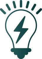 Light Bulb Glyph Gradient Icon vector