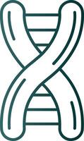 Dna Line Gradient Green Icon vector