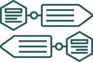 infografía elementos línea degradado verde icono vector