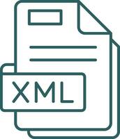 Xml Line Gradient Green Icon vector