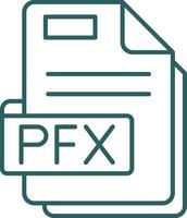Pfx Line Gradient Green Icon vector