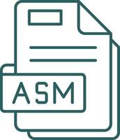 Asm Line Gradient Green Icon vector
