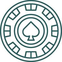 Chip Line Gradient Green Icon vector