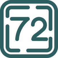 Seventy Two Line Gradient Green Icon vector