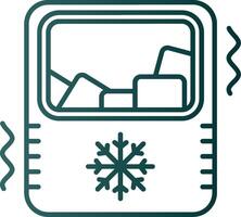 Ice maker Line Gradient Green Icon vector