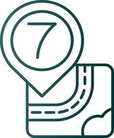 Seven Line Gradient Green Icon vector