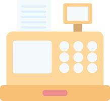 Cash Register Flat Light Icon vector