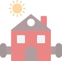 Farmhouse Flat Light Icon vector