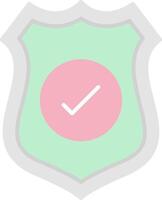 Sheild Flat Light Icon vector