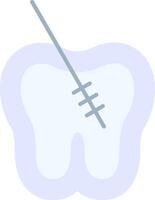 Root Canal Flat Light Icon vector