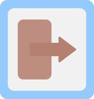 Log Out Flat Light Icon vector