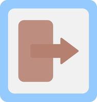 Log Out Flat Light Icon vector