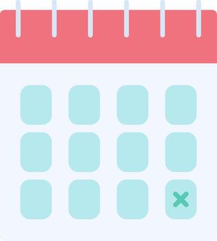 Date Flat Light Icon vector