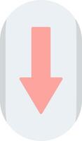 Scroll Down Flat Light Icon vector