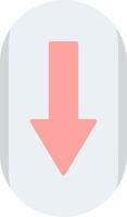 Scroll Down Flat Light Icon vector