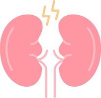 Kidney Flat Light Icon vector