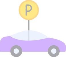 Parking Flat Light Icon vector