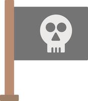 Pirate Flag Flat Light Icon vector